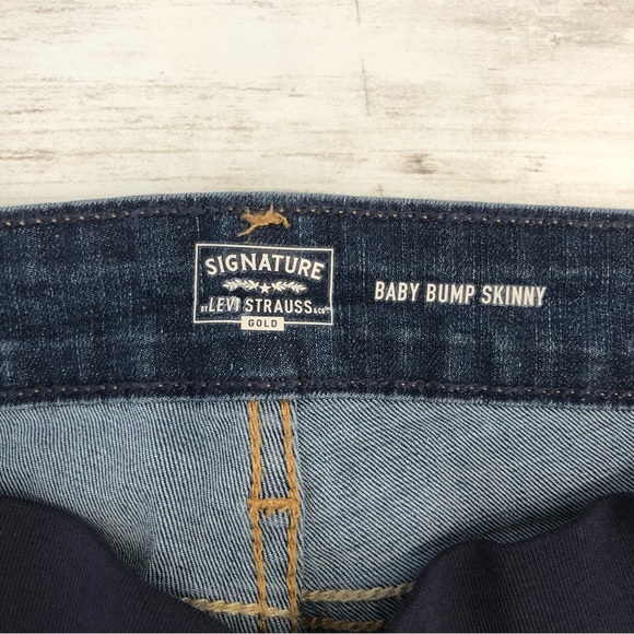 Signature by Levi Strauss Gold Women’s Baby Bump Skinny Jeans Size XS/TP… - Picture 10 of 11